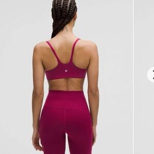 Lululemon Wunder Train Strappy Racer Bra *Light Support, C/D Cup Magenta Smoke